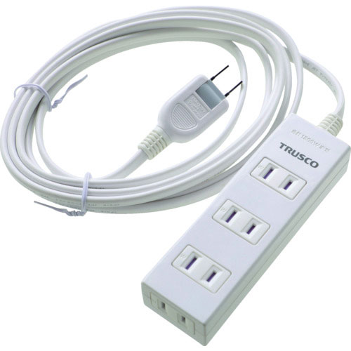 ＴＲＵＳＣＯ　電源タップ　２Ｐ４個口　３Ｍ　マグネット付＿