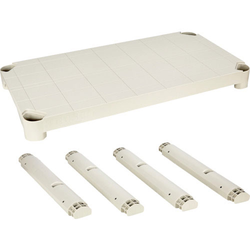 ＴＲＵＳＣＯ　プラ棚用　棚板セット　棚板間隔高さ５１５ｍｍ用脚４本付　ネオグレー＿