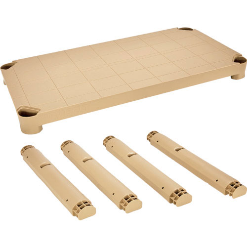 ＴＲＵＳＣＯ　プラ棚用　棚板セット　棚板間隔高さ５１５ｍｍ用脚４本付　ライトサンド＿