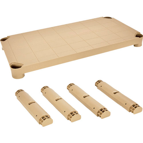 ＴＲＵＳＣＯ　プラ棚用　棚板セット　棚板間隔高さ３７２ｍｍ用脚４本付　ライトサンド＿