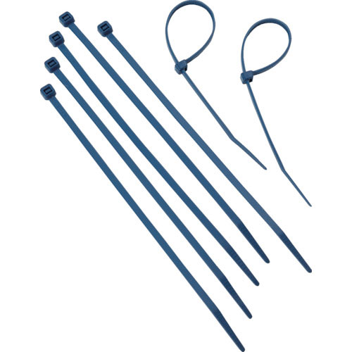 ＴＲＵＳＣＯ　金属センサー感知可能ケーブルタイ　幅４．６ｍｍｘ４００ｍｍ　青＿