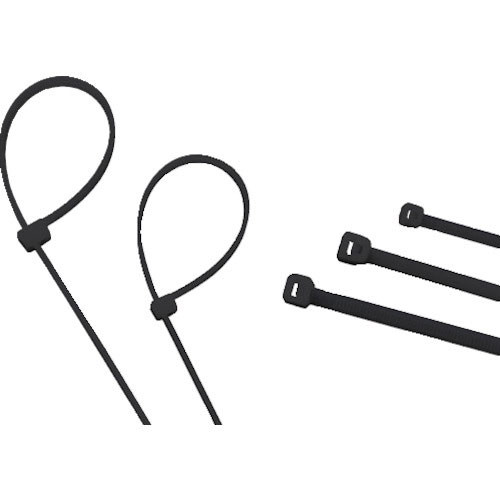 ＴＲＵＳＣＯ　ケーブルタイ　幅１．９ｍｍＸ８０ｍｍ　最大結束Φ１７　耐候性　１００本入＿
