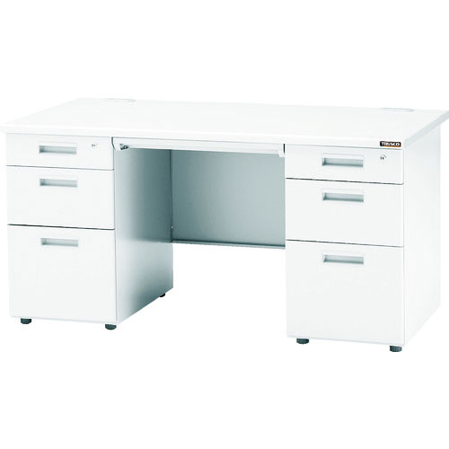 ＴＲＵＳＣＯ　システムデスク　両袖　３段／３段　１４００Ｘ７００ＸＨ７００＿