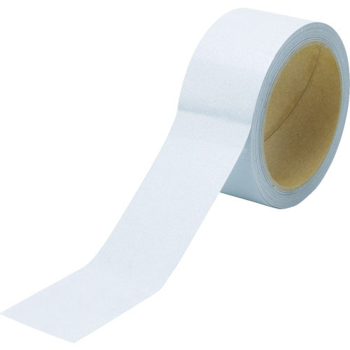 ＴＲＵＳＣＯ　再帰反射テープ　４５ＭＭＸ１０Ｍ　白＿