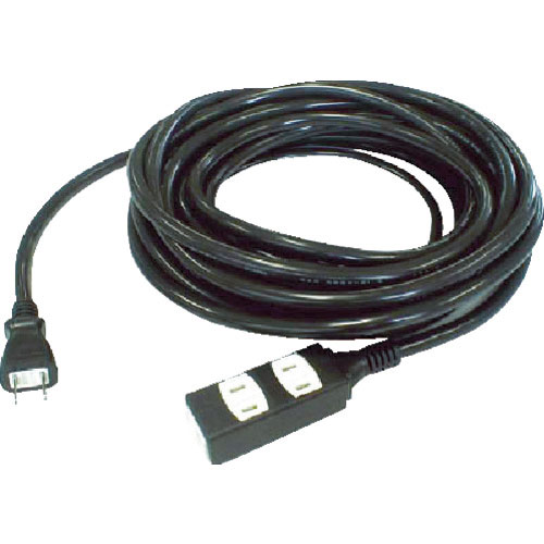 ＴＲＵＳＣＯ　ソフトタイププラグ　３個口タップ型　１０ｍ　ブラック＿