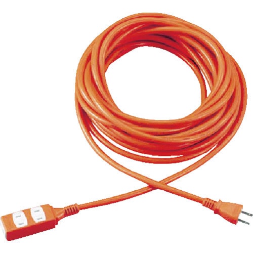 ＴＲＵＳＣＯ　ソフトタイププラグ　３個口タップ型　１０ｍ　オレンジ＿