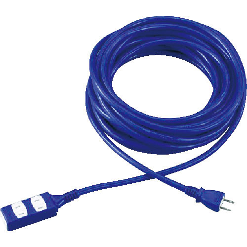 ＴＲＵＳＣＯ　ソフトタイププラグ　３個口タップ型　１０ｍ　バイオレット＿