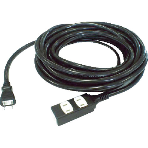 ＴＲＵＳＣＯ　ソフトタイププラグ　３個口タップ型　２０ｍ　ブラック＿