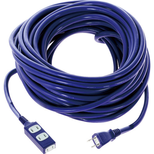 ＴＲＵＳＣＯ　ソフトタイププラグ　３個口タップ型　２０ｍ　バイオレット＿