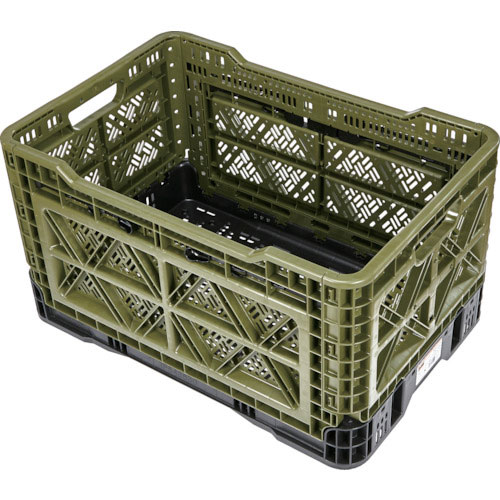 ＴＲＵＳＣＯ　サイドオープン型折りたたみメッシュコンテナ４８Ｌ　ＯＤ＿