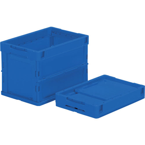 ＴＲＵＳＣＯ　オリコン　薄型折りたたみコンテナ　２０Ｌ　ダークブルー　ダークブルー＿