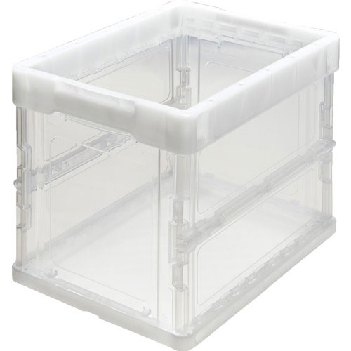 ＴＲＵＳＣＯ　オリコン　薄型折りたたみコンテナ　２０Ｌ　透明　透明＿