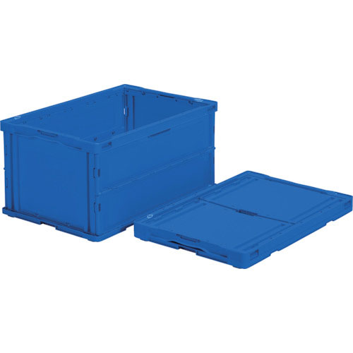 ＴＲＵＳＣＯ　オリコン　薄型折りたたみコンテナ　７５Ｌ　ダークブルー　ダークブルー＿