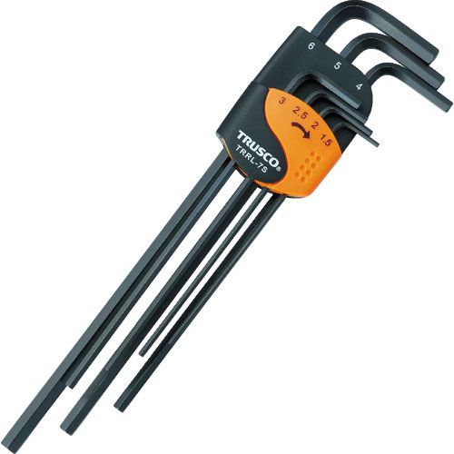 ＴＲＵＳＣＯ　六角棒レンチセット　ロングタイプ　７本組＿