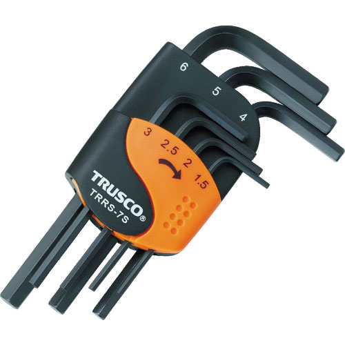 ＴＲＵＳＣＯ　六角棒レンチセット　ショートタイプ　７本組＿