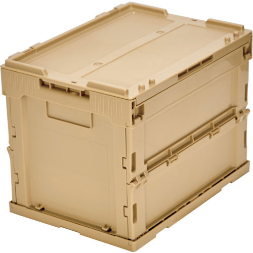 ＴＲＵＳＣＯ　オリコン　α折りたたみコンテナ　フタ付　２０Ｌ　ＬＳ色＿