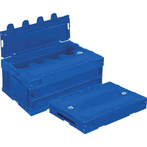 ＴＲＵＳＣＯ　オリコン　α折りたたみコンテナ　３０Ｌ　スライドロックフタ付　透明　透明＿