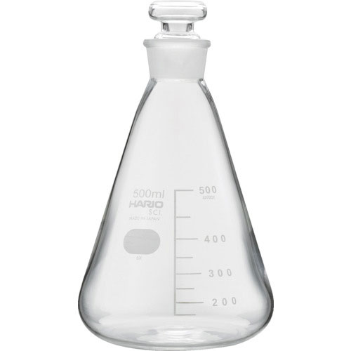 ＨＡＲＩＯ　共栓三角フラスコ５００ｍｌ（ＴＳ２７）＿