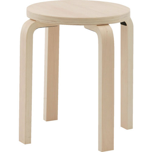 ＴＲＵＳＣＯ　木製丸椅子　３４０Φ　ナチュラル＿