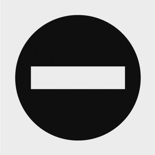 ＴＲＵＳＣＯ　マークステッカー　１００×１００　「立入禁止」マーク　透明地　黒文字　１枚入＿