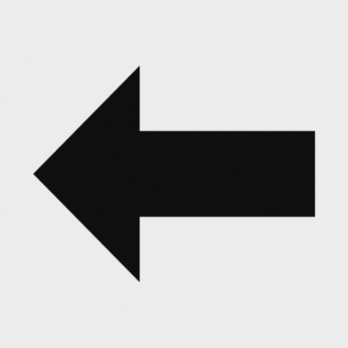 ＴＲＵＳＣＯ　マークステッカー　１００×１００　「矢印」マーク　透明地　黒文字　１枚入＿