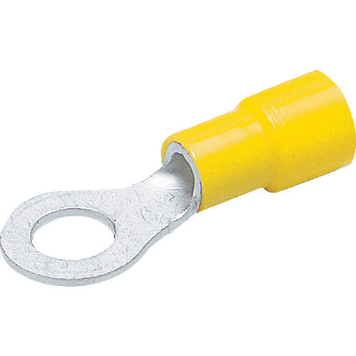 ＴＲＵＳＣＯ　環境配慮型絶縁被覆付圧着端子丸形φ６．４長さ３０．５　（１５個入）黄＿