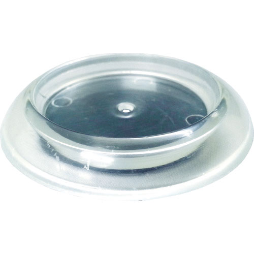 ＴＲＵＳＣＯ　キャスタ－用受け皿　ゴム付　６０ＭＭ　透明　１２個入＿