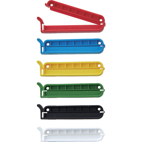 ＴＲＵＳＣＯ　袋留めクリップ　８Ｐ　（白赤黄青緑黒）＿