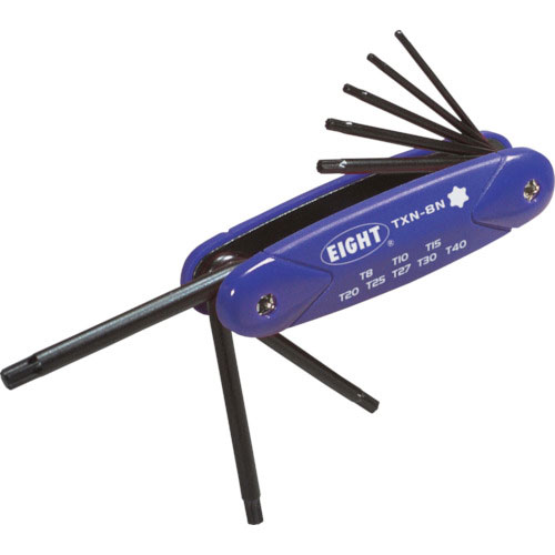エイト　ナイフ型　ＴＸレンチ　樹脂カバー　８本セット　Ｔ８～Ｔ４０＿