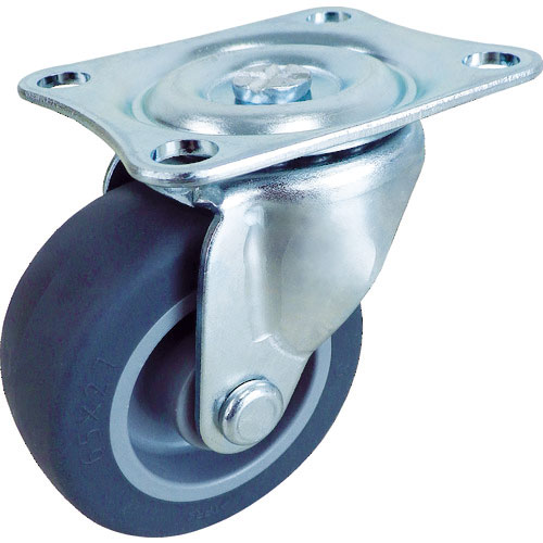 ＴＲＵＳＣＯ　キャスター　ＴＹＧシリーズ　自在　エラストマー車　６５ｍｍ＿