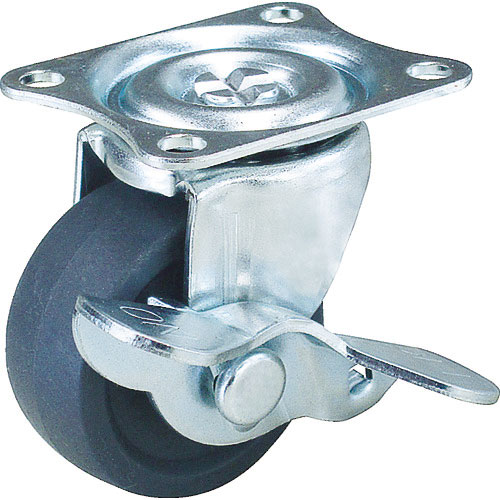 ＴＲＵＳＣＯ　キャスター　ＴＹＧシリーズ　自在ＳＰ付　エラストマー車　３８ｍｍ＿