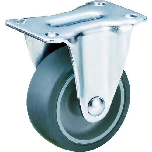 ＴＲＵＳＣＯ　キャスター　ＴＹＧシリーズ　固定　エラストマー車　７５ｍｍ＿