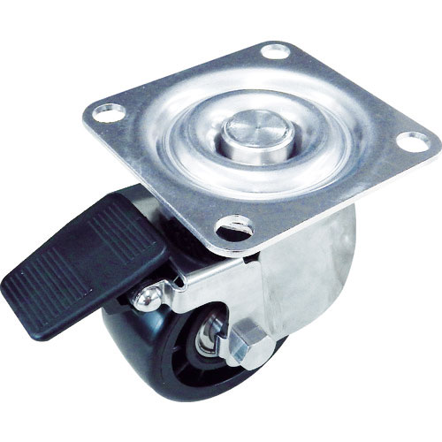 ＴＲＵＳＣＯ　キャスター　低床式　重荷重用　自在ＳＰ付　ナイロン車　５０ｍｍ＿