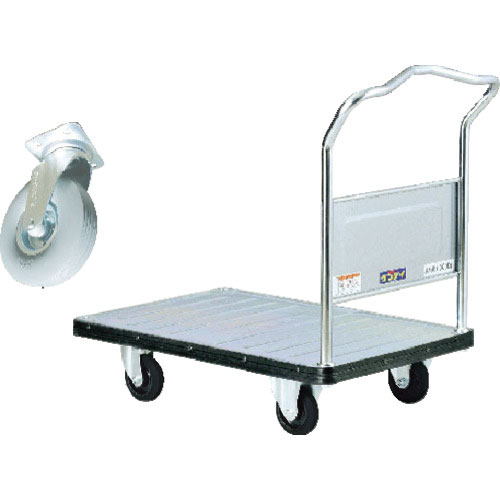 ダンディ　スチール台車　ダンディＤシリーズ　タイプＤＡ　固定ハンドル式　悪路用ノーパンクタイヤ仕様　＿