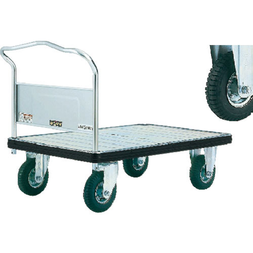 ダンディ　スチール台車　ダンディＤシリーズ　タイプＤＧ　固定ハンドル式　悪路用ノーパンクタイヤ仕様　＿