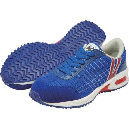 日進　耐滑樹脂先芯入りスニーカー　ブルー　２６．５ｃｍ＿