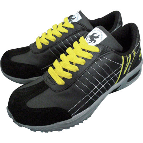 日進　静電耐滑樹脂先芯入りスニーカー　黒　２６．５ｃｍ＿