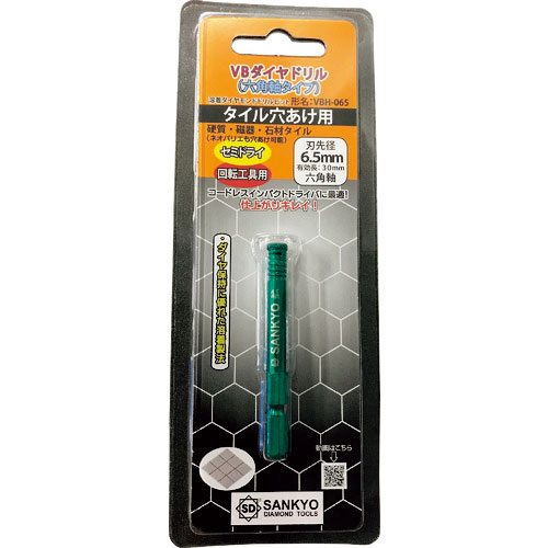 三京　ＶＢダイヤドリル　六角軸　６．５＿