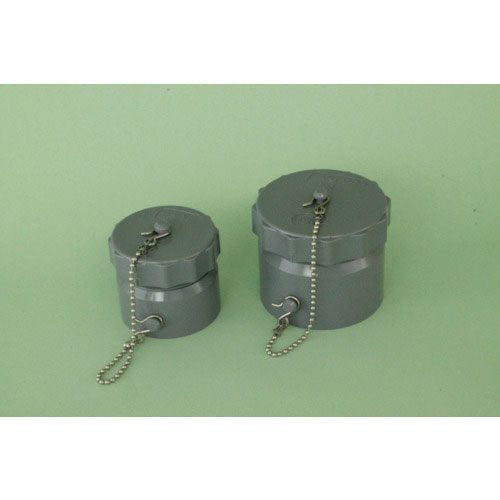 トーエー　ＤＶ継手　ネジ式水閘　クサリ式　７５＿