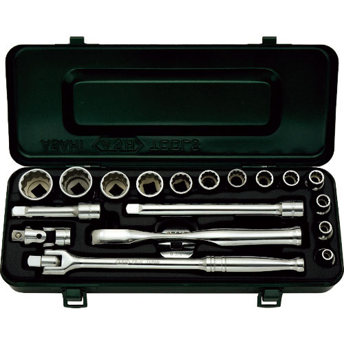 ＡＳＨ　レボウェイブ１２角ソケットセット３／８（９．５）×１９ＰＣＳ＿