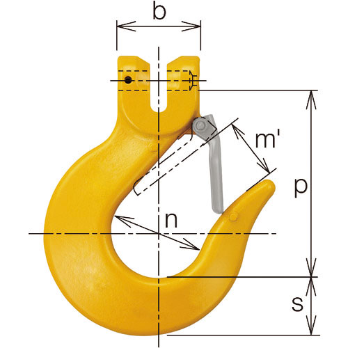 キトー　チェンスリング　カナグ部材（ピンタイプ）　スリングフックＶＳＬ　基本使用荷重３．２ｔ＿