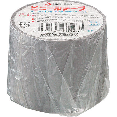 ニチバン　ビニールテープ　ＶＴ－５０　灰　５０ｍｍＸ１０ｍ＿