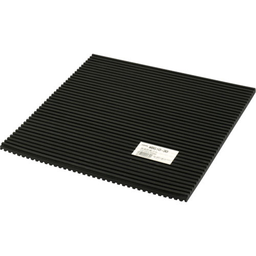 光　両面スジ入りゴム黒　１０×３００ｍｍ角＿