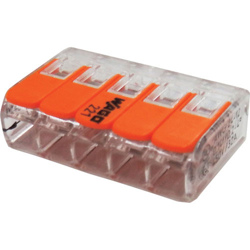 ＪＡＰＰＹ　ワンタッチコネクタ　クリアタイプ　５個入　電線数５本＿