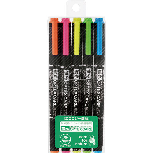 ゼブラ　蛍光オプテックス　ケア　５色セット＿