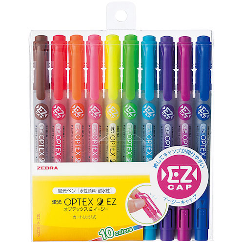 ゼブラ　蛍光ペン　蛍光オプテックス２－ＥＺ　１０色セット＿