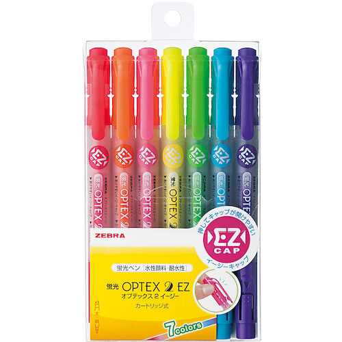 ゼブラ　蛍光ペン　蛍光オプテックス２－ＥＺ　７色セット＿