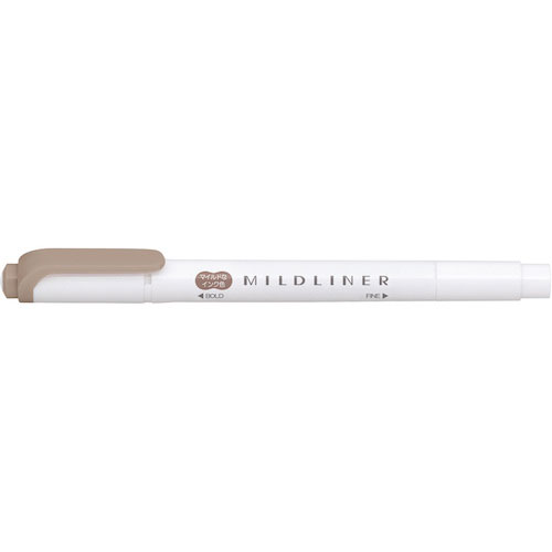 ゼブラ　蛍光ペン　マイルドライナー　マイルドブラウン＿