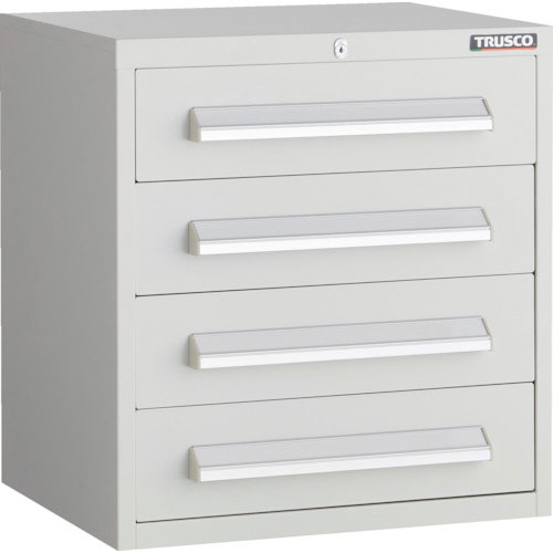 ＴＲＵＳＣＯ　ＷＬＶＲ型キャビネット　５００Ｘ４１２ＸＨ５４０　引出４段　ホワイト色＿