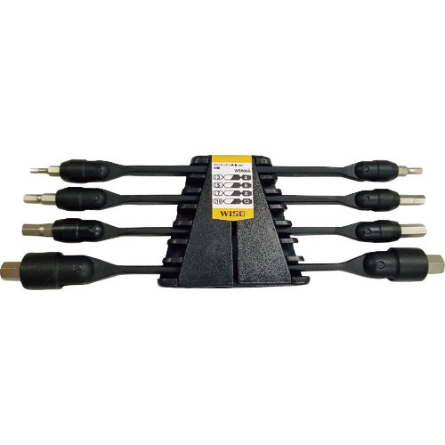 ワイズ　六角棒レンチ　（ナイフ式）　フリーレンチ　（ミリ／４本組）　Ａセット＿